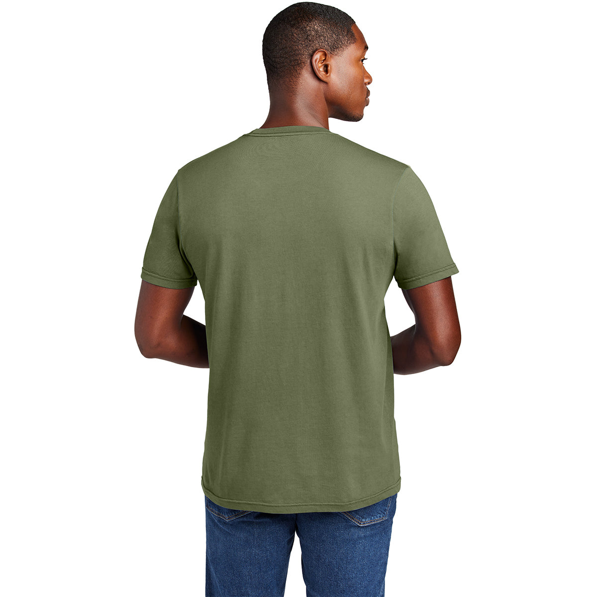 District Men's Olive Drab Green Washed Comfort Tee
