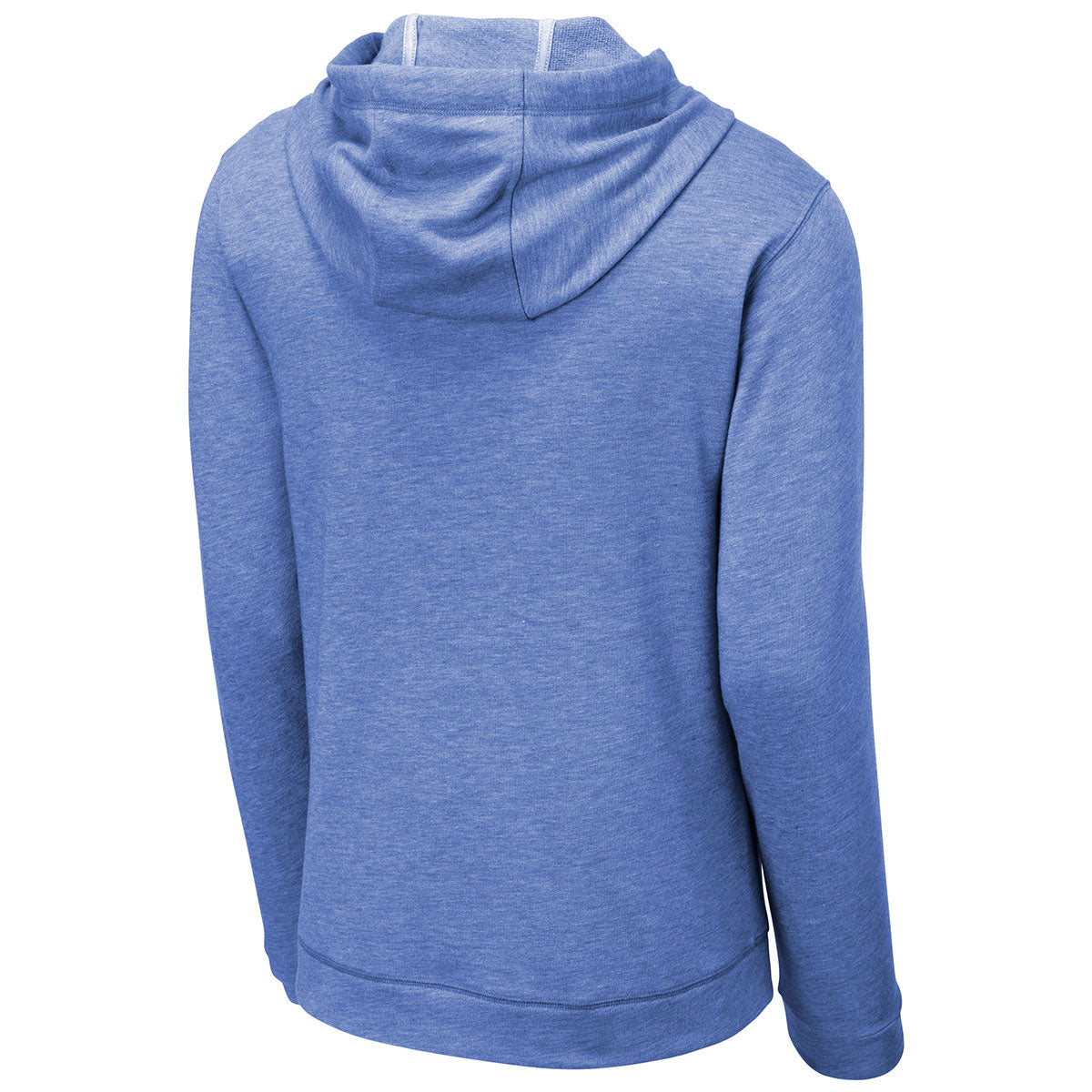 Sport-Tek Men's True Royal Heather PosiCharge Tri-Blend Wicking Fleece Hooded Pullover - Ideal for Active Men
