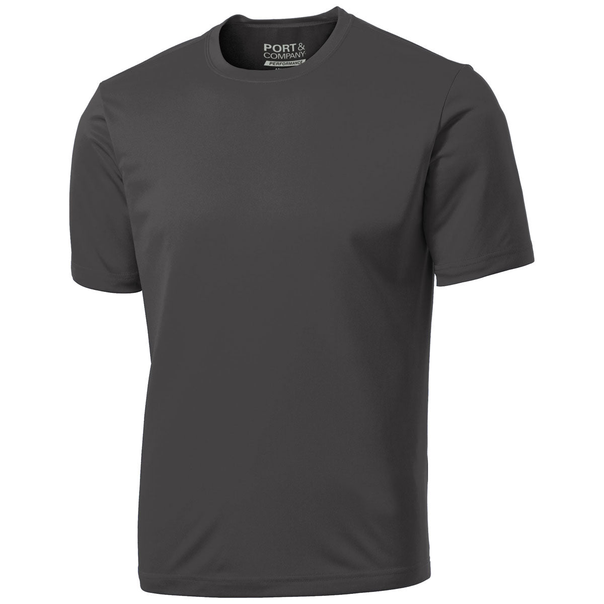 Port & Company Men's Charcoal Performance Tee: Stay Cool & Comfortable!