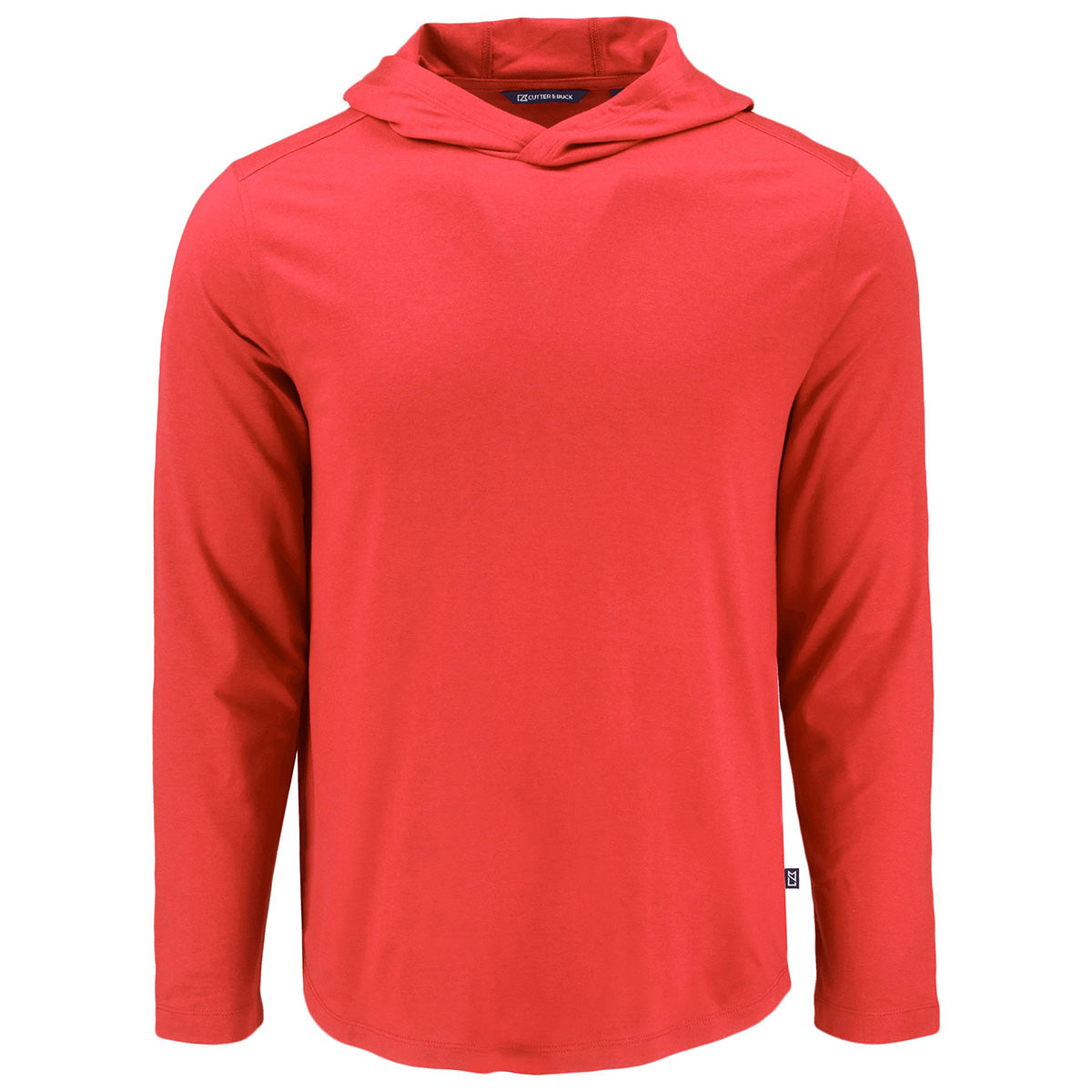 Cutter & Buck Men's Stylish Red Coastline Epic Comfort Eco Recycled Hooded Shirt