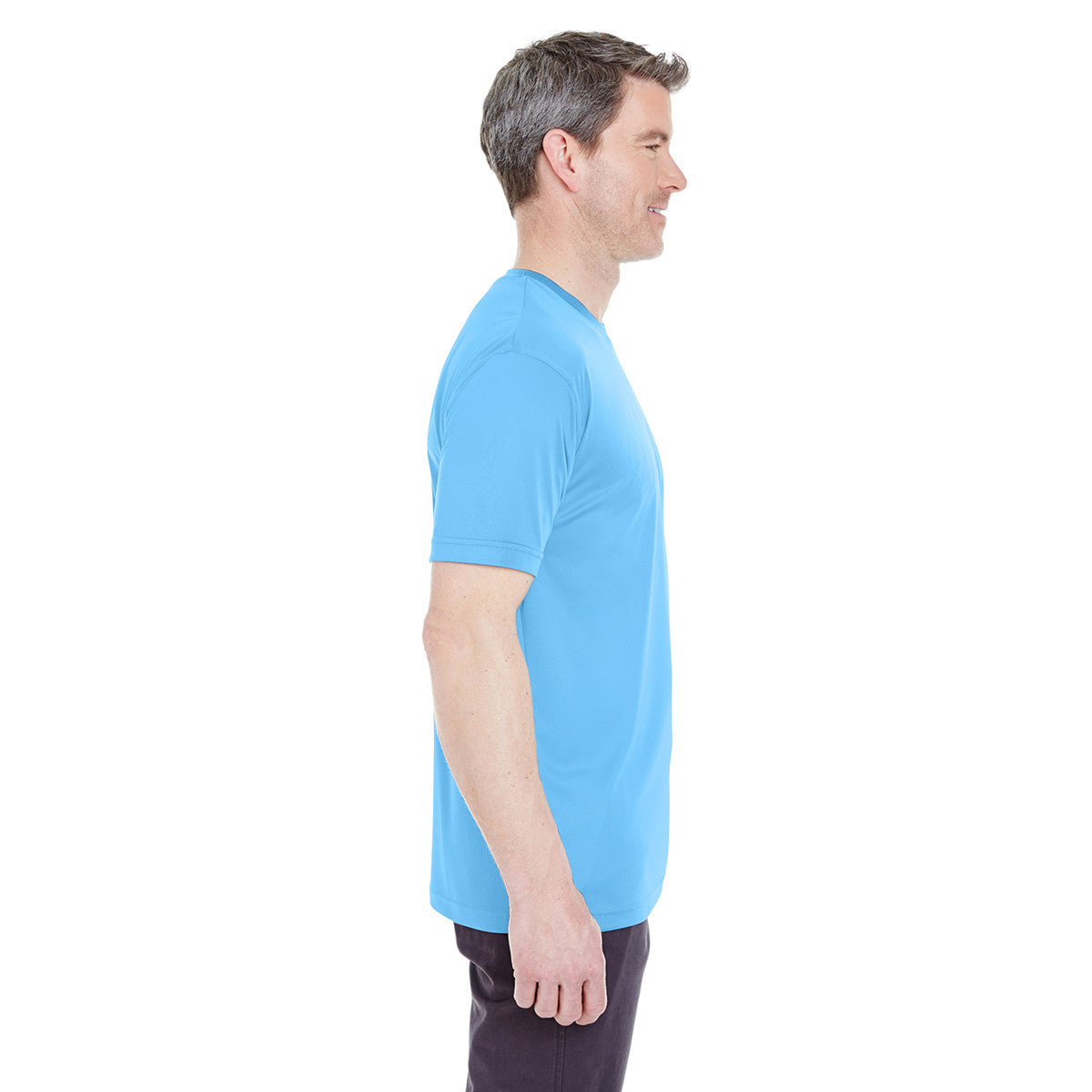 UltraClub Men's Columbia Blue Cool & Dry Sport T-Shirt: The Ultimate Performance Interlock
