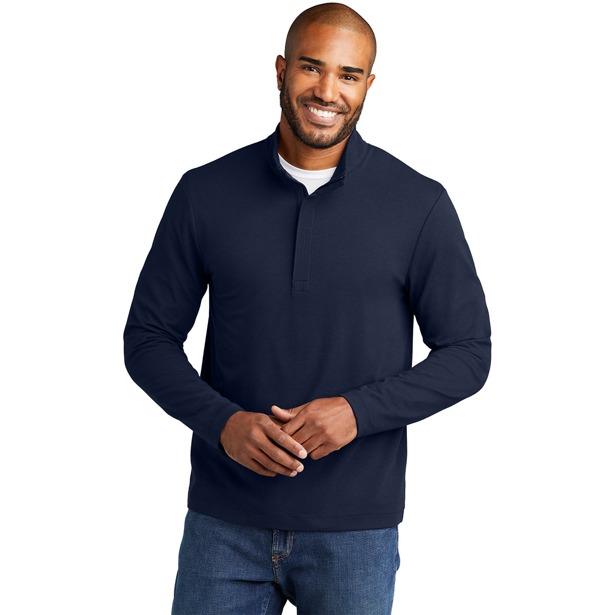 Port Authority Men's River Blue Navy Fairway Stretch Quarter Zip: A Stylish Must-Have!