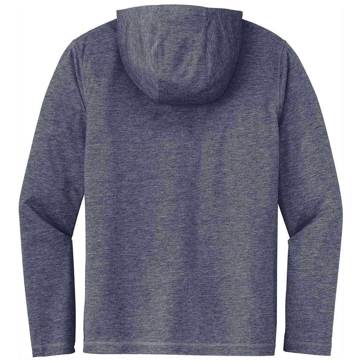 Sport-Tek Men's True Navy Heather Posicharge Tri-Blend Wicking Long Sleeve Hoodie - Your Ultimate Comfort Gear