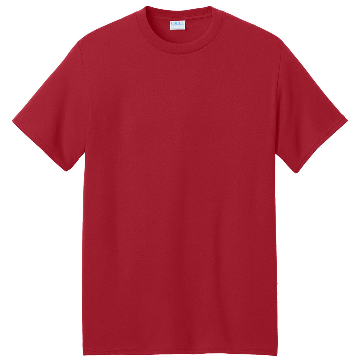 Port & Company Men's Stunning Red Core Blend Recycled Tee - A Must - Have!