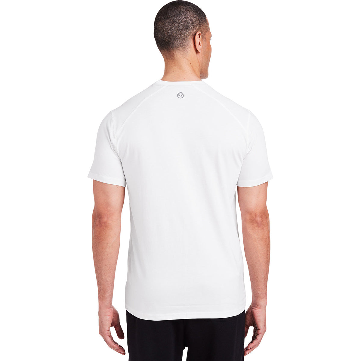 tasc Men's White Carrollton Active Fitness T-Shirt - Customizable & Sustainable