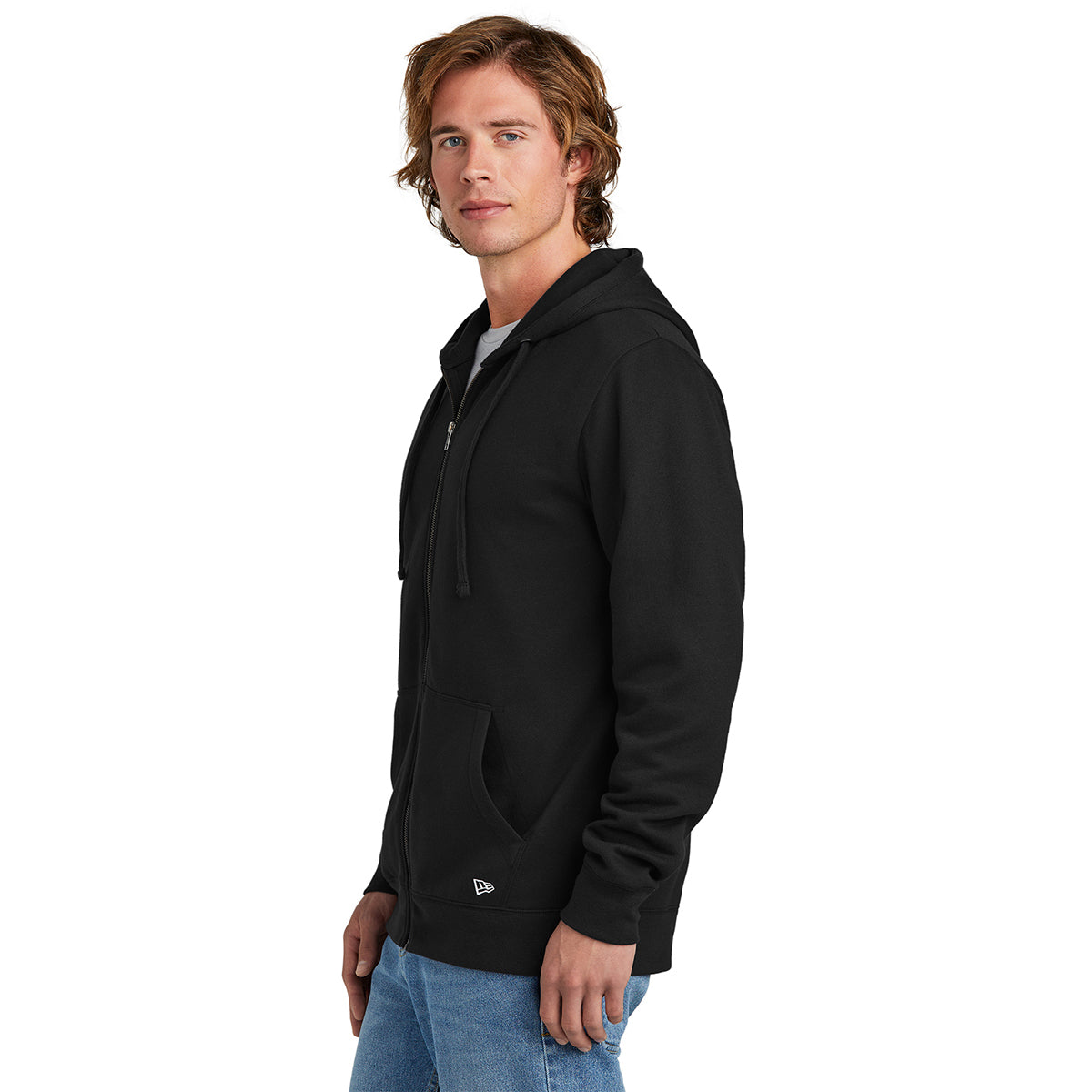 New Era Men's Stunning Black Comeback Fleece Full-Zip Hoodie - Order Now!