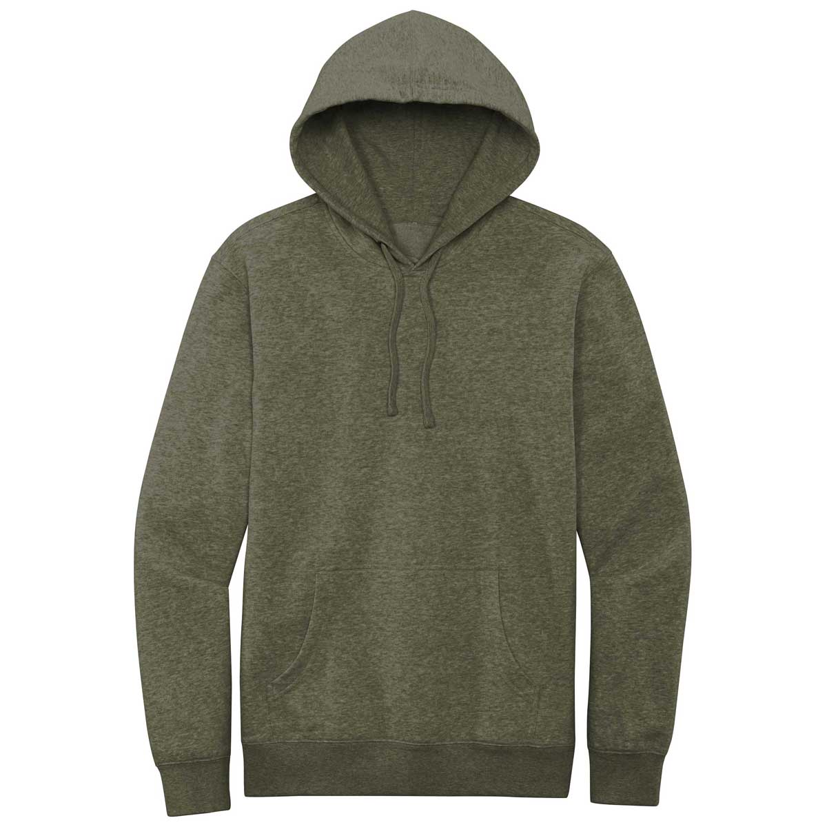 District Men's Olive Heathered V.I.T. Fleece Hoodie - A Comfort Must-Have!