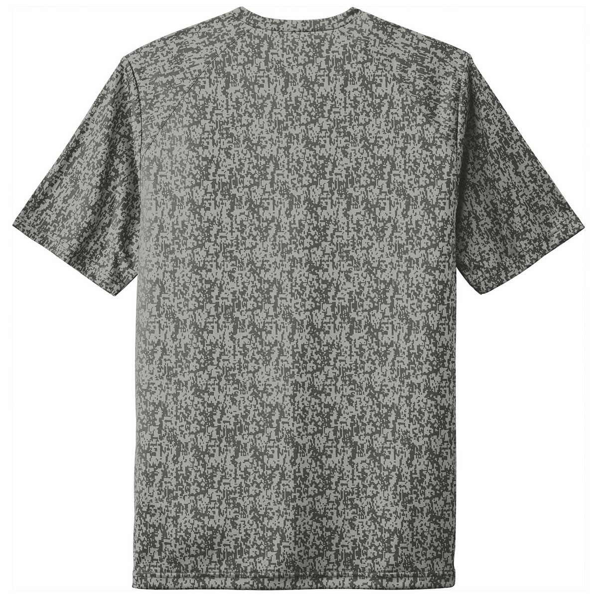 Sport-Tek Men's Grey Concrete Digi Camo Short Sleeve Tee: PosiCharge Style!