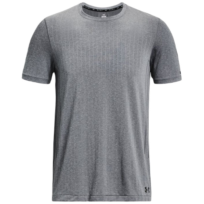 Under Armour Men's Pitch Grey/Black RUSH Seamless Short Sleeve - The Ultimate Promo Tee!