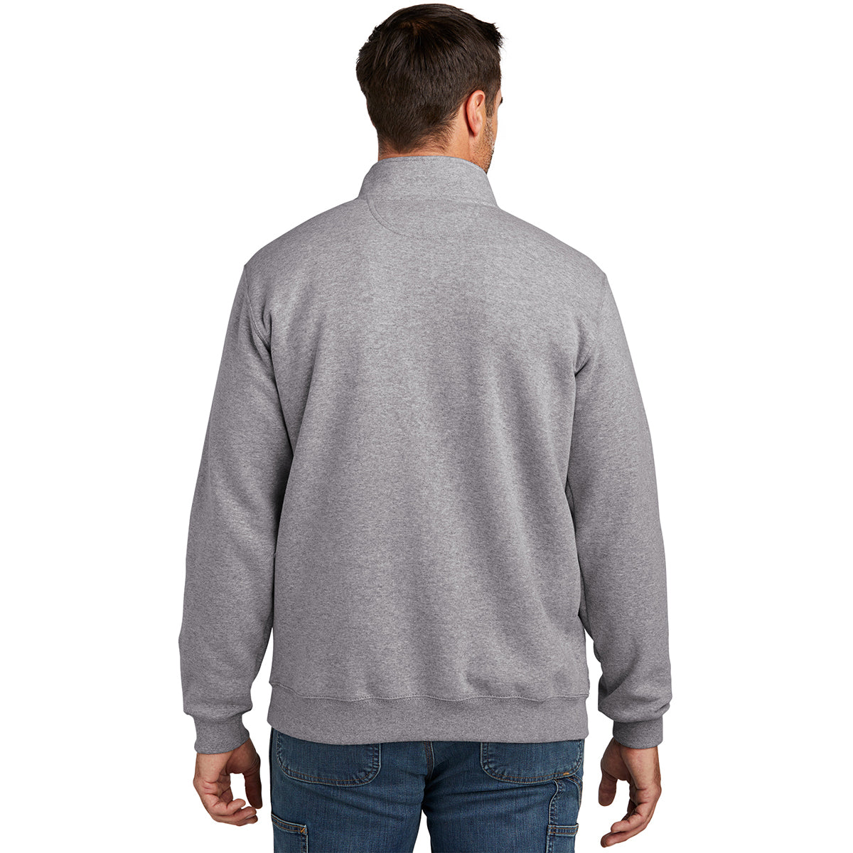 Carhartt Men's Stylish Heather Grey Midweight 1/4-Zip Mock Neck Sweatshirt - A Must-Have!