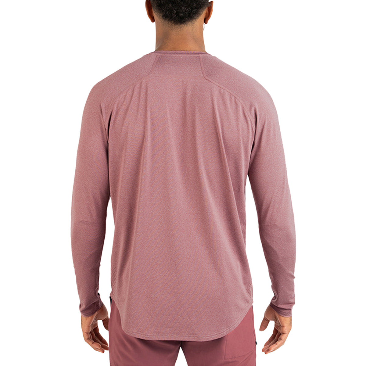 UNRL Men's Stylish Heather Auburn Stride Long Sleeve Shirt - Ideal for Corporate Events