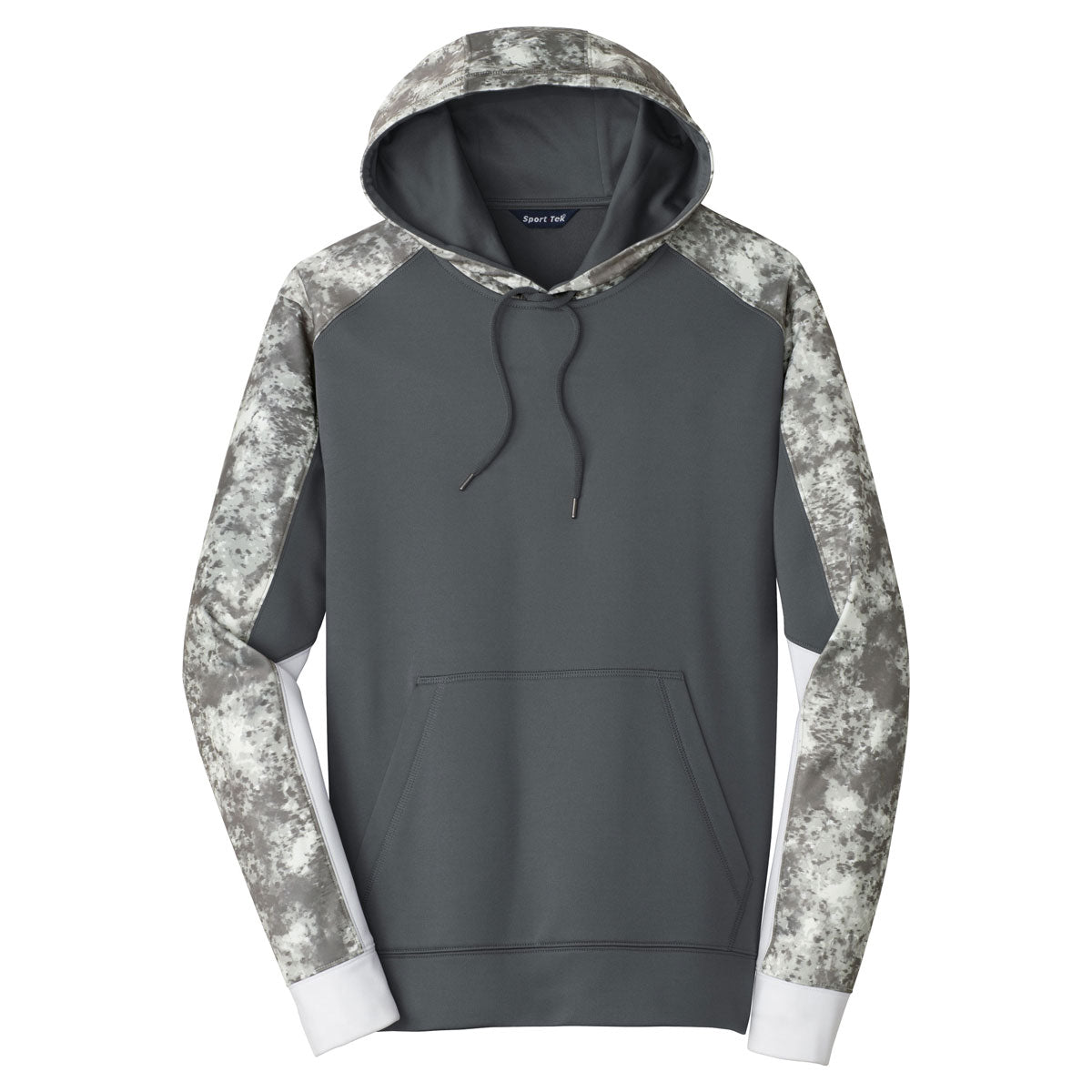 Sport-Tek Men's Dark Smoke Grey Sport-Wick Mineral Freeze Fleece Colorblock Hooded Pullover: The Ultimate Cold-Weather Companion