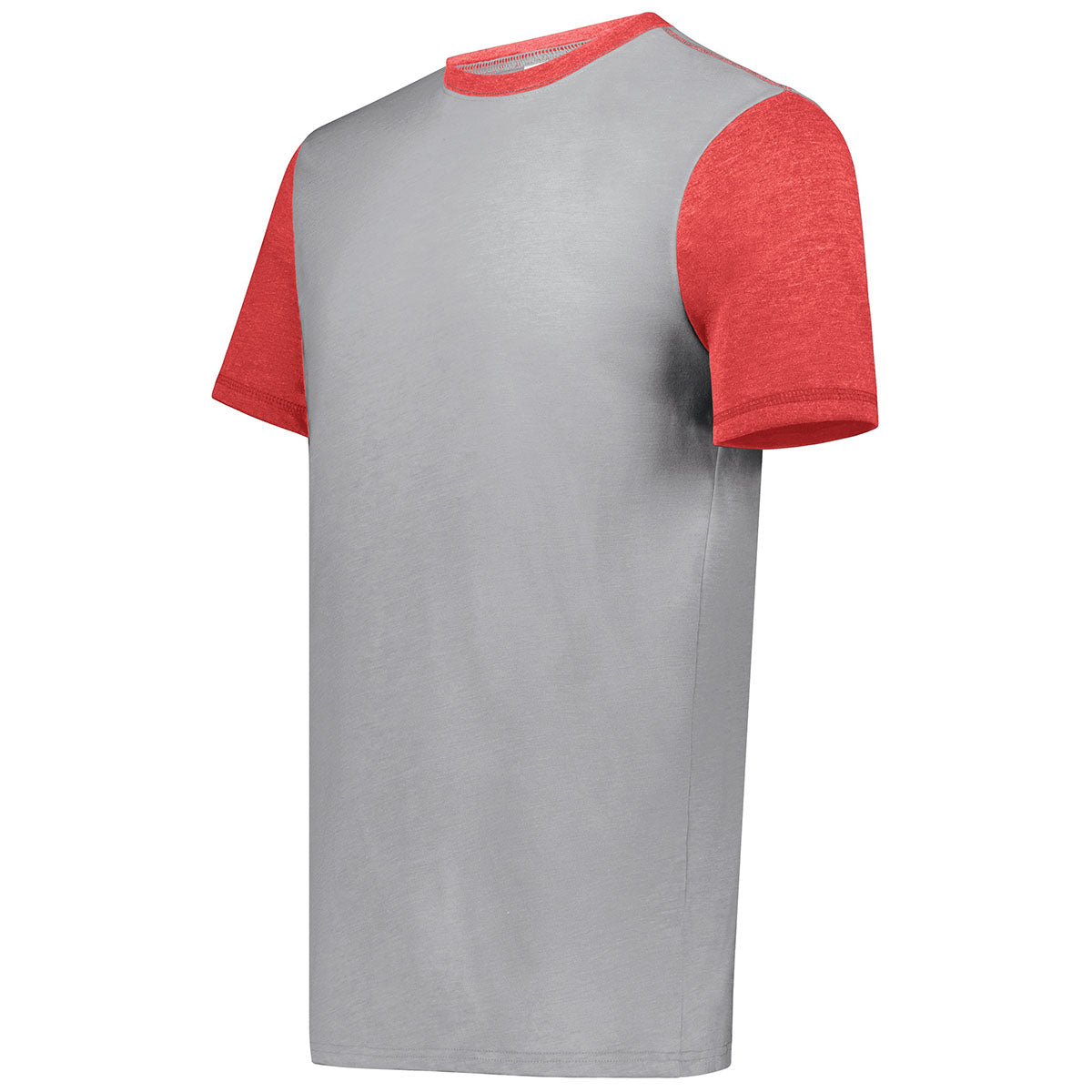 Augusta Sportswear Men's Gameday Vintage Ringer Tee in Grey Heather/Scarlet Heather
