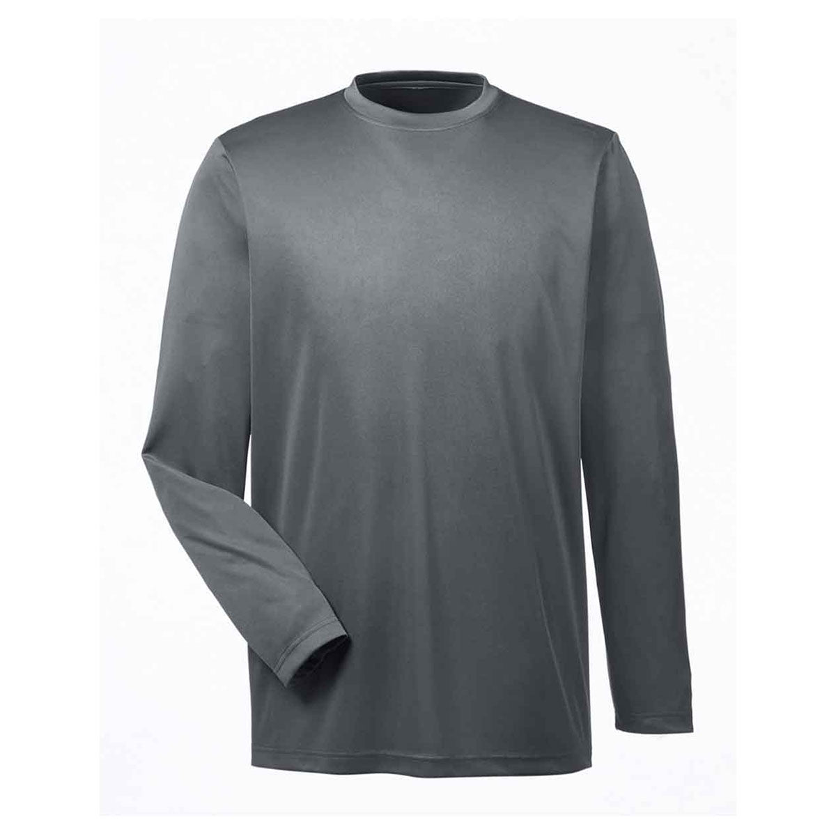 UltraClub Men's Charcoal Cool & Dry High-Performance Long-Sleeve Top - A Must-Have for Active Men!