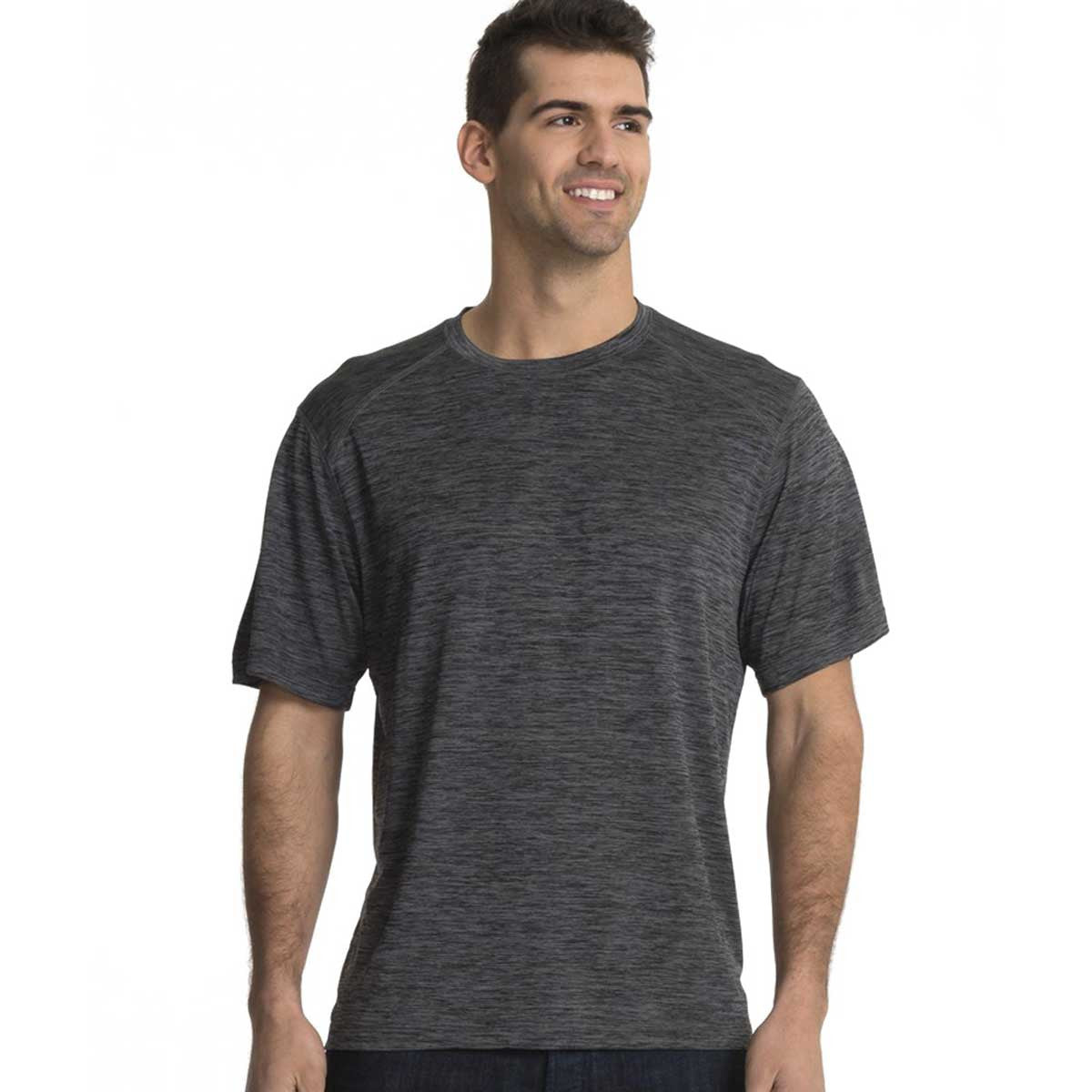 Charles River Men's Striking Black Space Dye Performance Tee