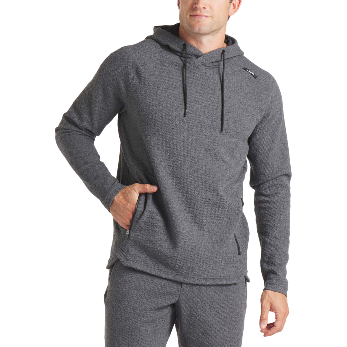 UNRL Men's Stylish Charcoal Elevation Hoodie - A Must - Have!