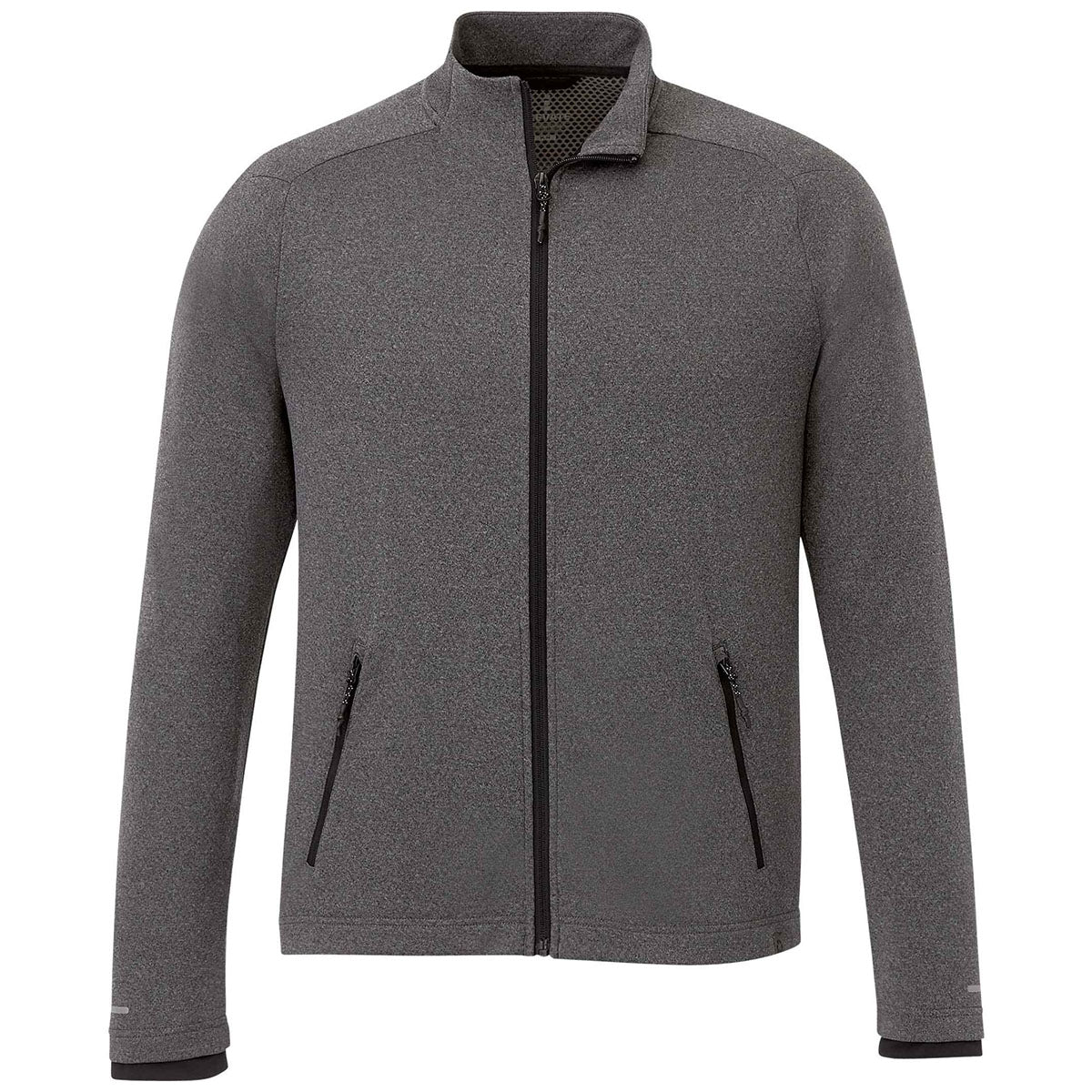 Elevate Men's Asgard Eco Knit Full Zip Jacket: Dark Charcoal Style Upgrade