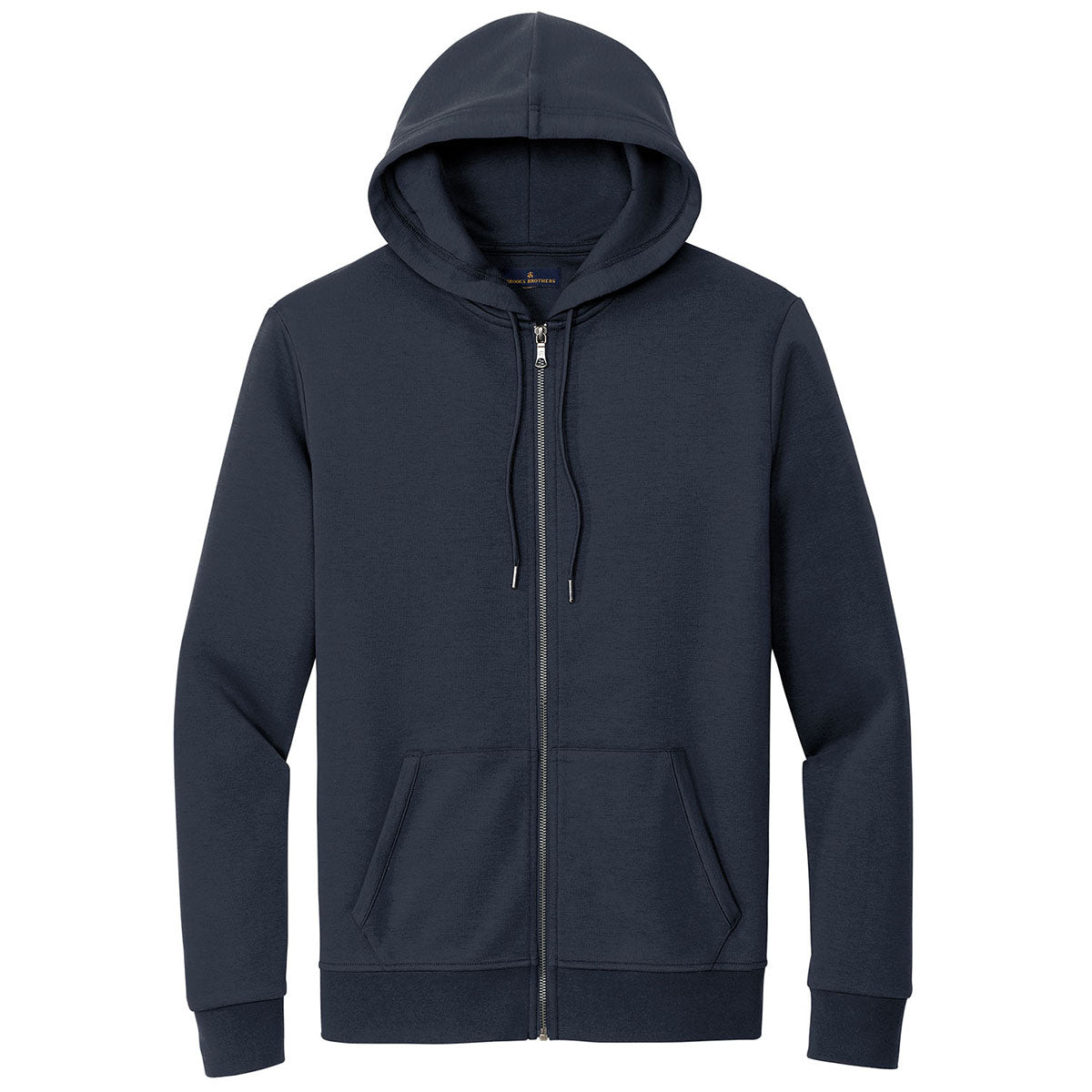 Brooks Brothers Men's Stylish Night Navy Double-Knit Full Zip Hoodie