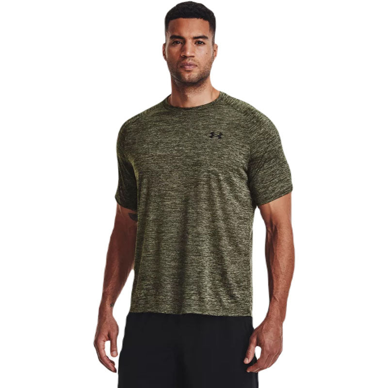 Under Armour Men's Stylish Marine OD Green/Black Tech 2.0 Short Sleeve Tee