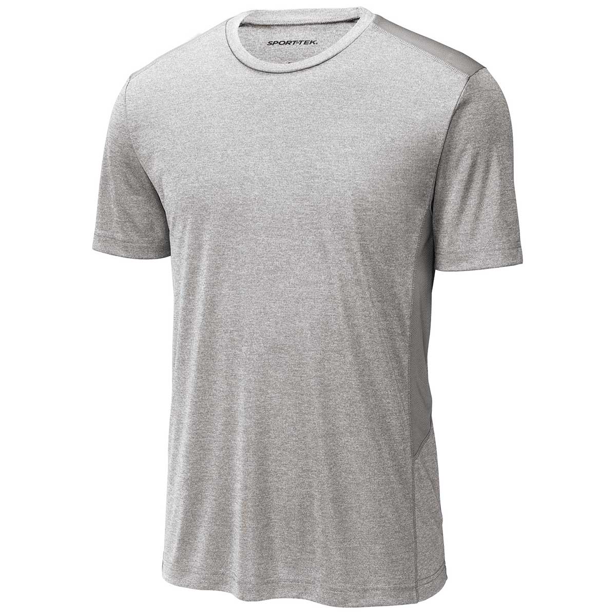 Sport-Tek Men's Light Grey Heather Endeavor Short Sleeve Tee - Stand Out in Style!