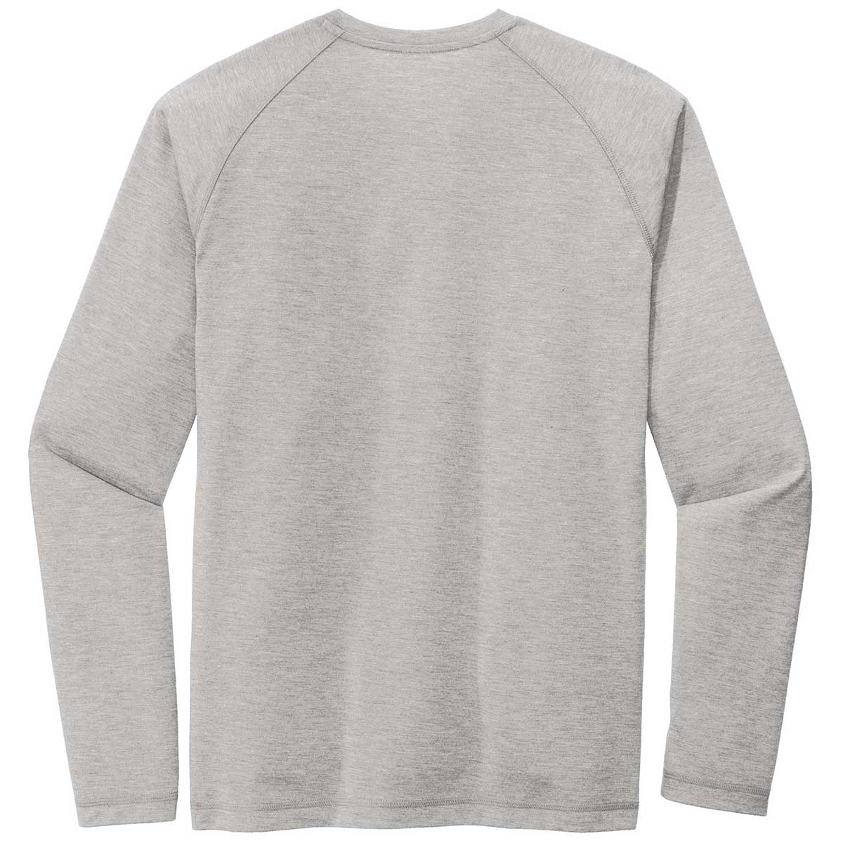 Sport-Tek Men's Light Grey Heather PosiCharge Long Sleeve Tri-Blend Wicking Raglan Tee - A Stylish Essential