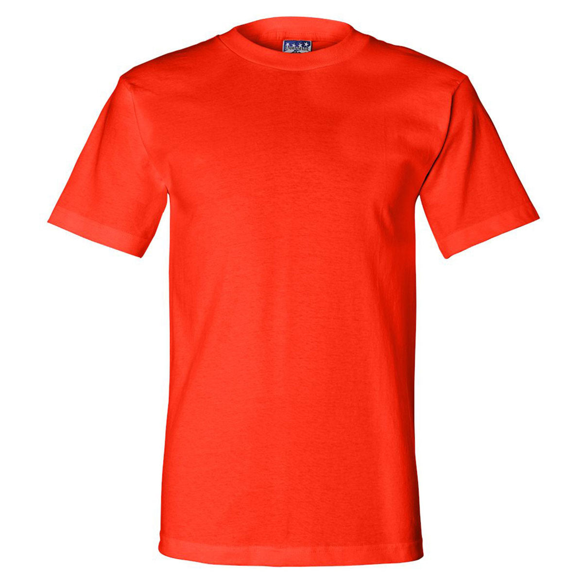 Bayside Men's Stunning Bright Orange Union-Made Short Sleeve T-Shirt