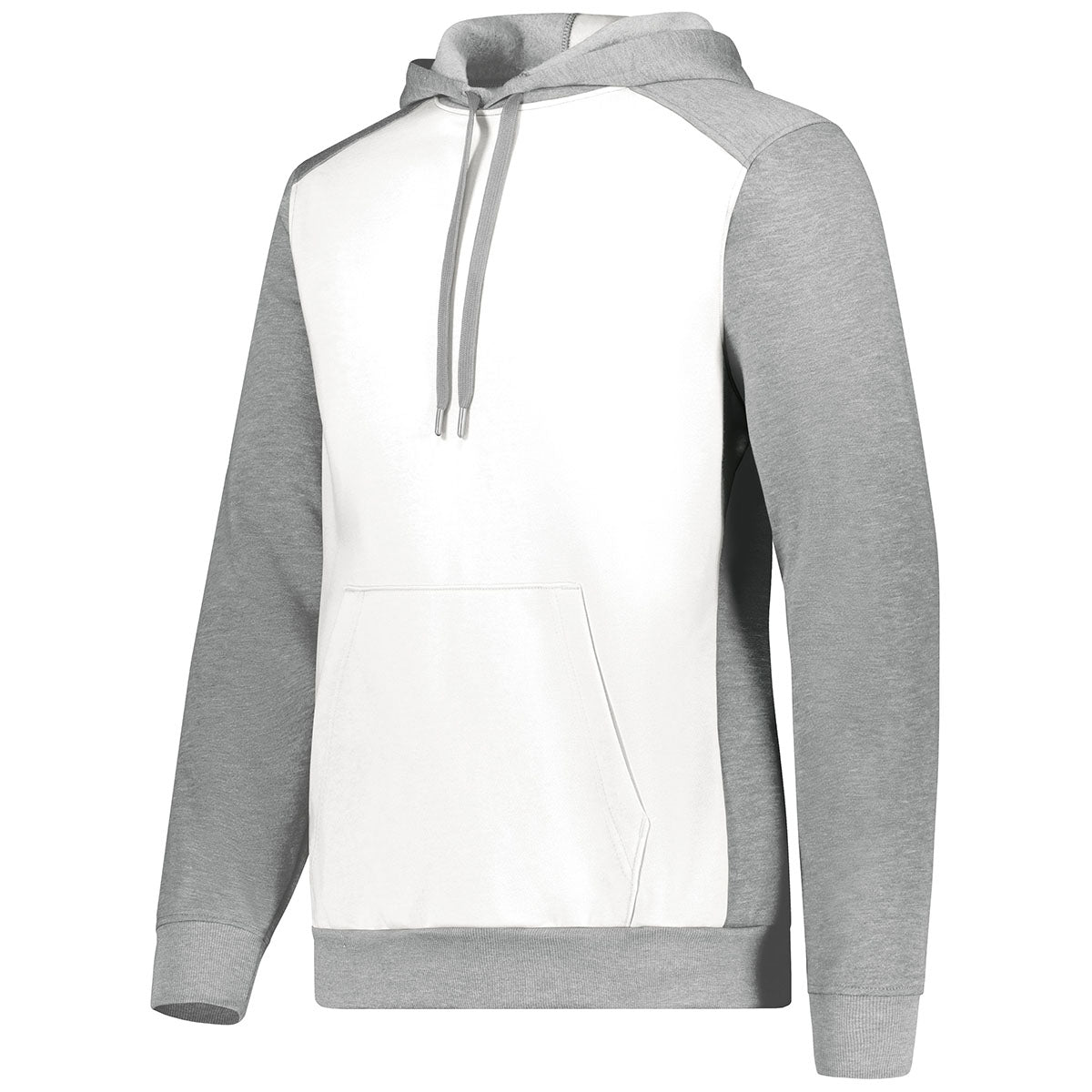 Augusta Sportswear Men's Three - Season White/Grey Heather Fleece Pullover Hoodie: Show Your Team Spirit!