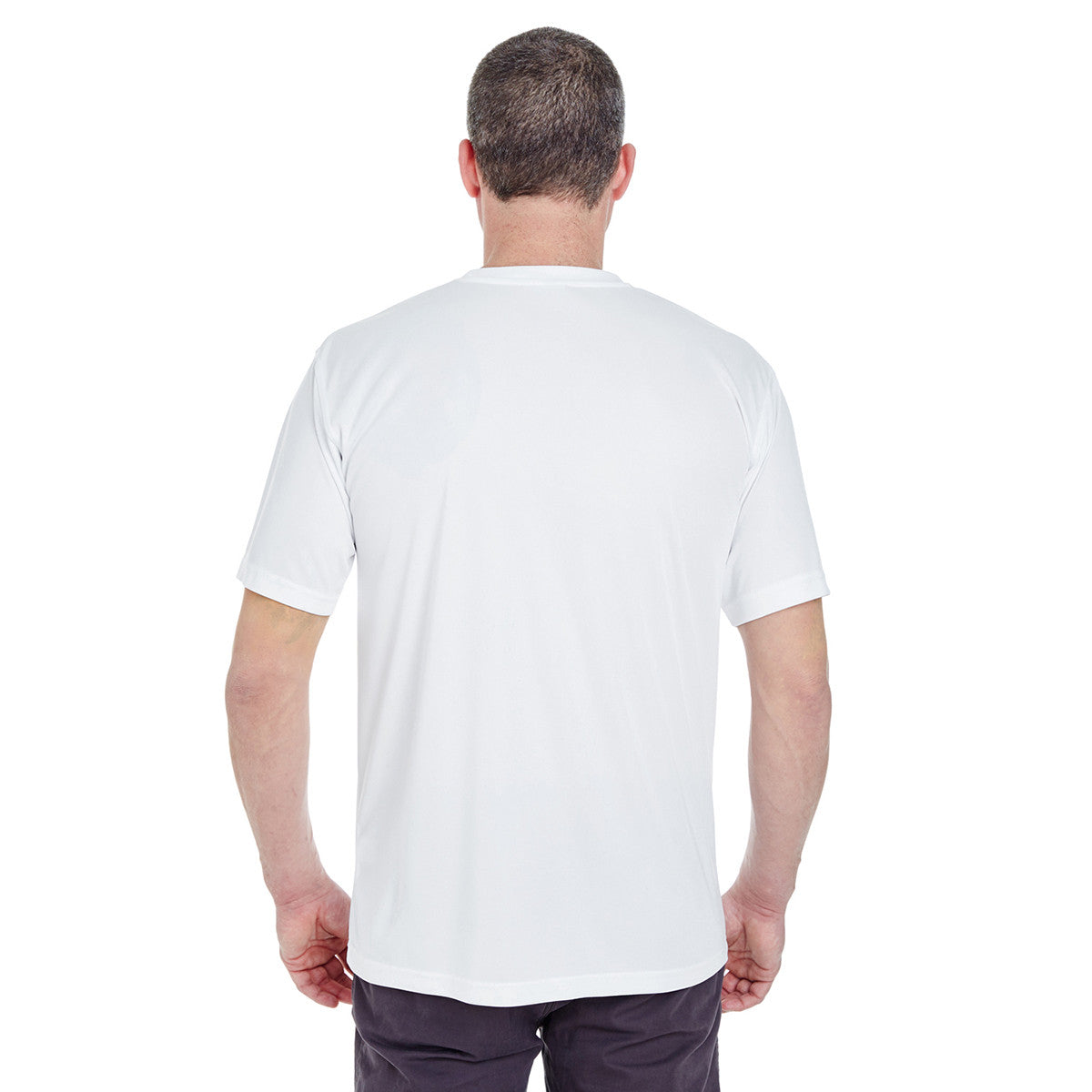UltraClub Men's White Cool & Dry Performance T-Shirt - The Ultimate Comfort!
