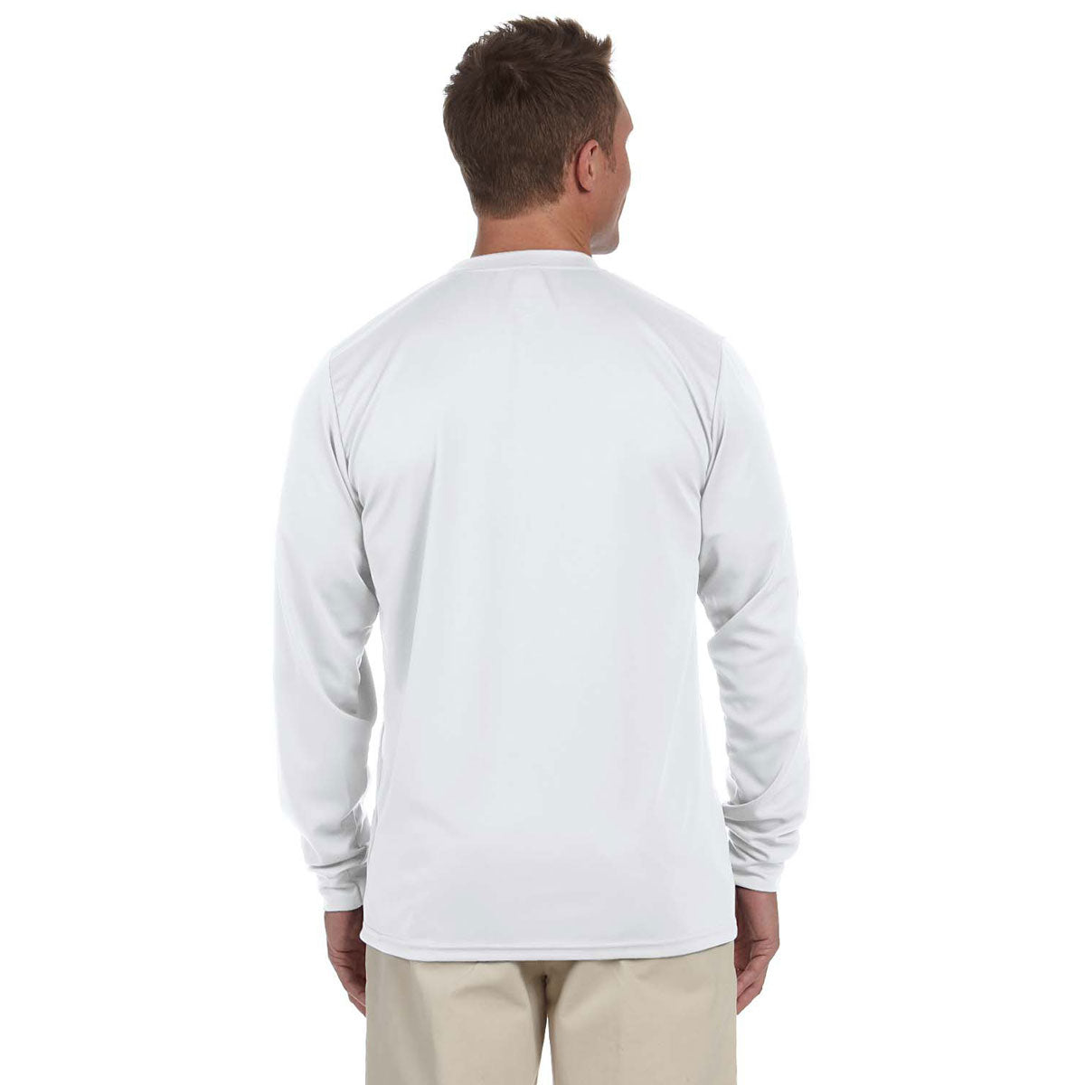 Augusta Sportswear Men's White Long-Sleeve Wicking T-Shirt - A Must-Have!
