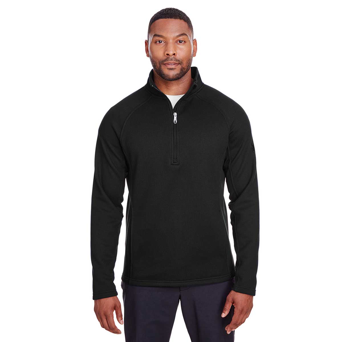 Spyder Men's Stylish Black/Black Constant Half-Zip Sweater