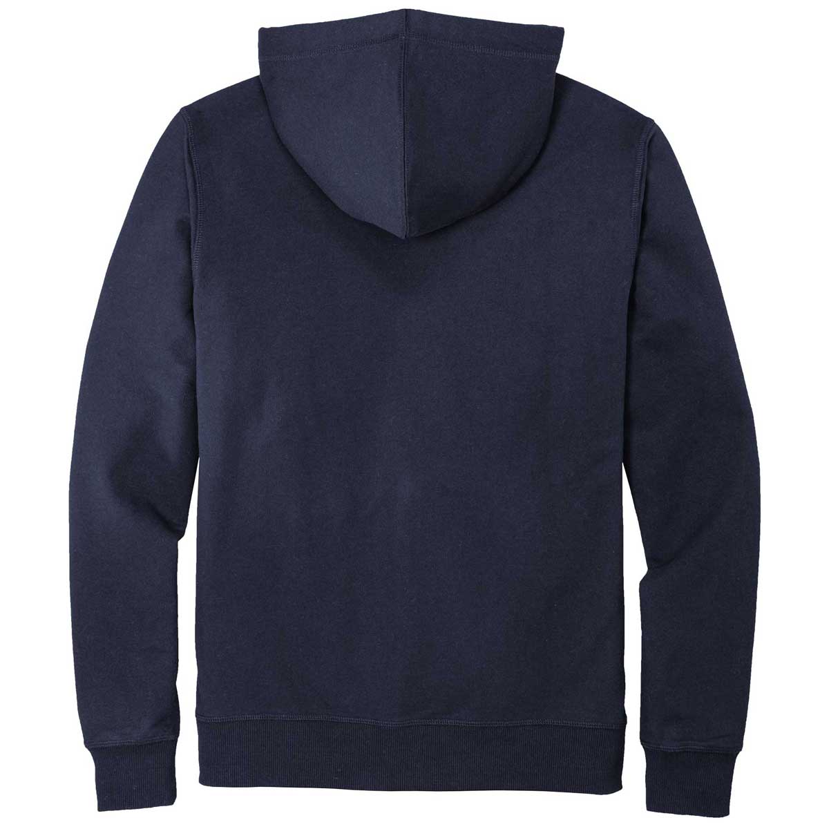 District Men's True Navy Re-Fleece Full-Zip Hoodie: Sustainable Style for Men