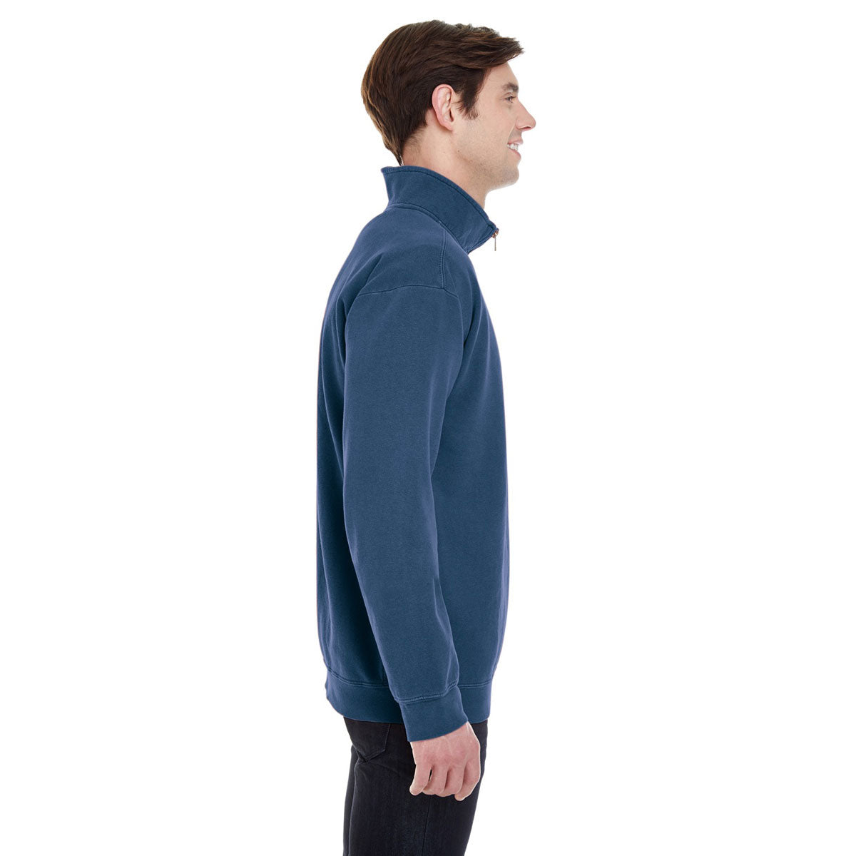 Comfort Colors Men's True Navy 9.5 oz. Quarter-Zip Sweatshirt: Perfect for Corporate Teams