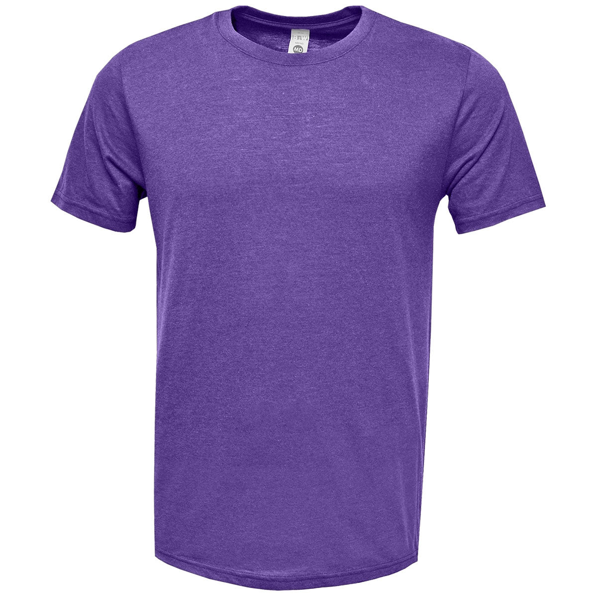 BAW Men's Stunning Purple Tri-Blend Short Sleeve T-Shirt