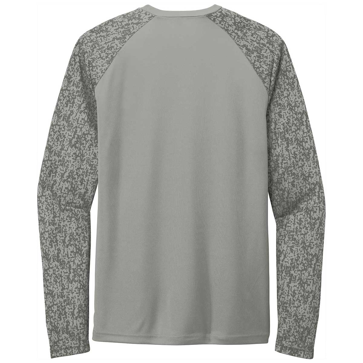 Sport-Tek Men's Stunning Grey Concrete PosiCharge Digi Camo Long Sleeve Tee