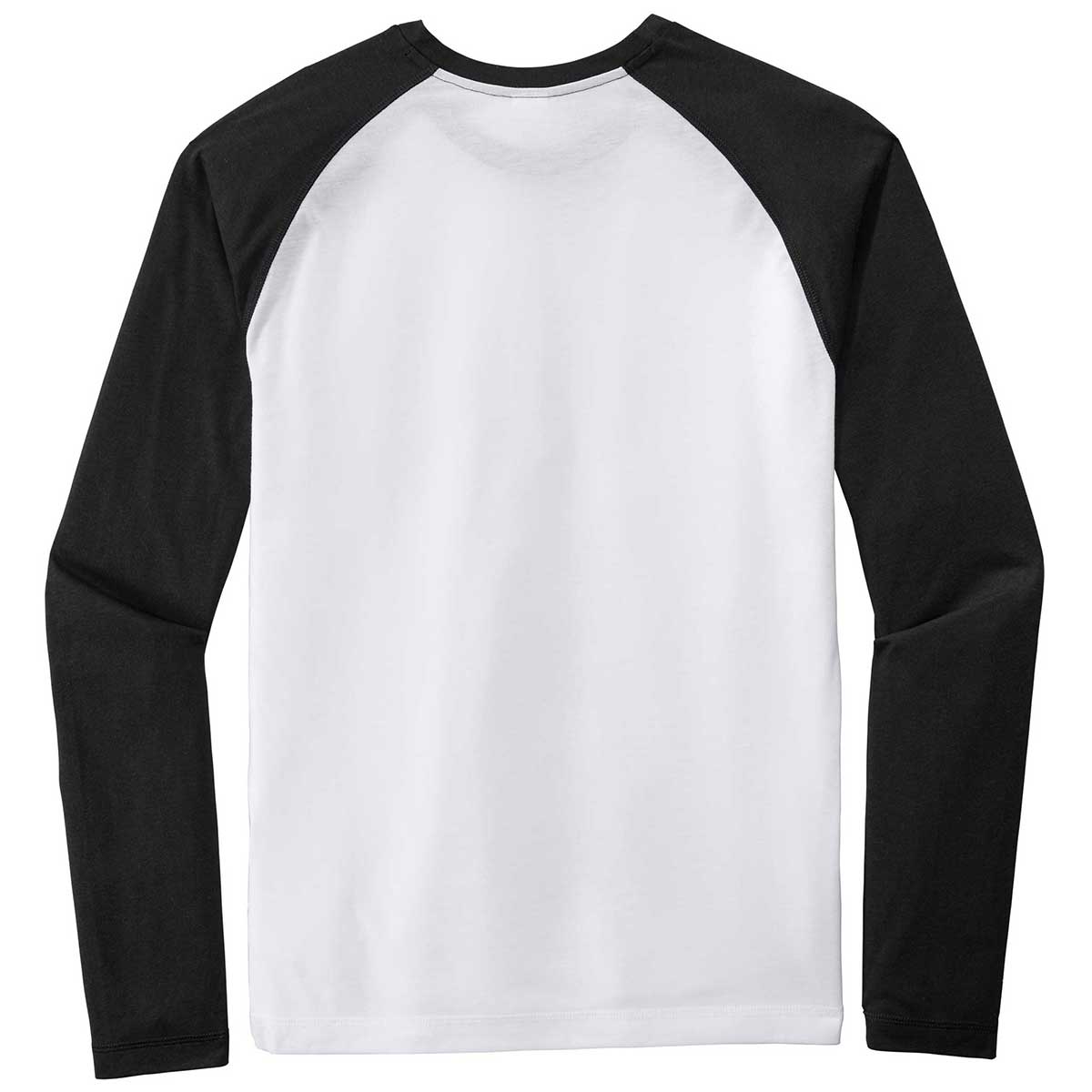Sport-Tek Men's Black/White Triad Solid PosiCharge Long Sleeve Tri-Blend Wicking Raglan Tee - A Stylish Essential!