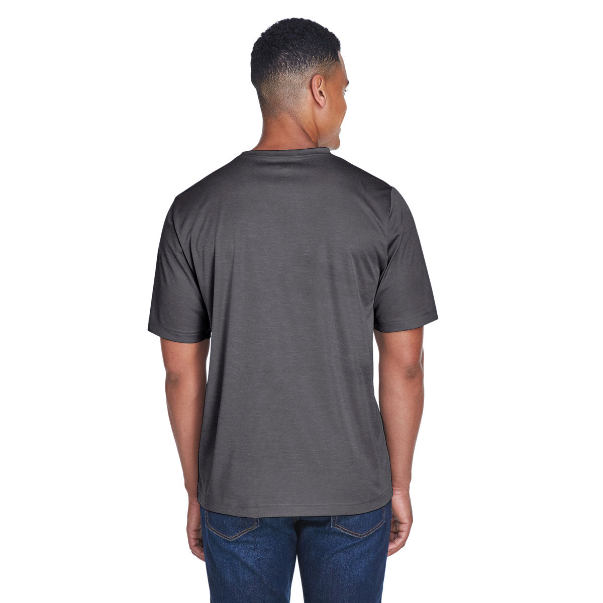 Team 365 Men's Dark Grey Heather Zone Sonic Heather Stylish Performance T-Shirt