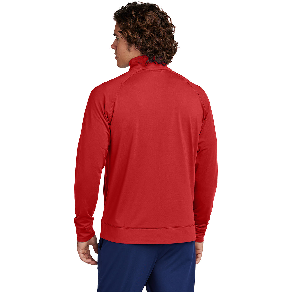 Sport-Tek Men's Stunning Deep Red Sport-Wick Stretch Full-Zip Cadet Jacket