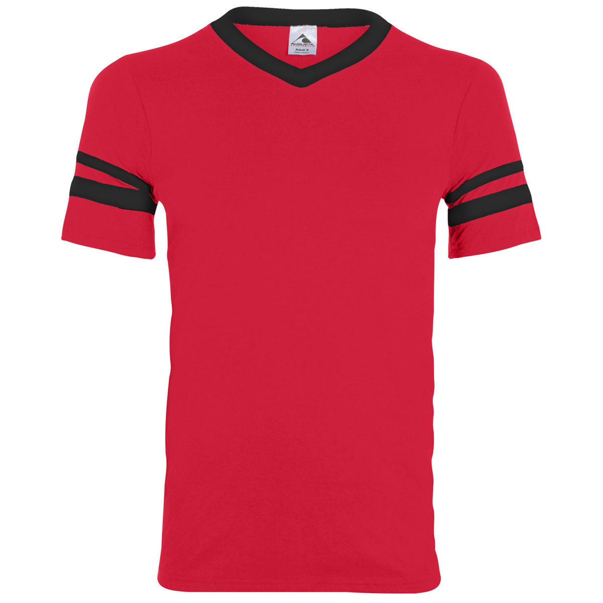 Augusta Sportswear Men's Striking Red/Black Sleeve Stripe Jersey