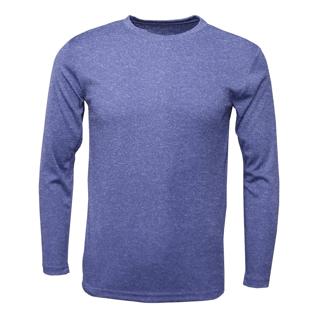 BAW Men's Stunning Heather Purple Xtreme Tek Long Sleeve Shirt