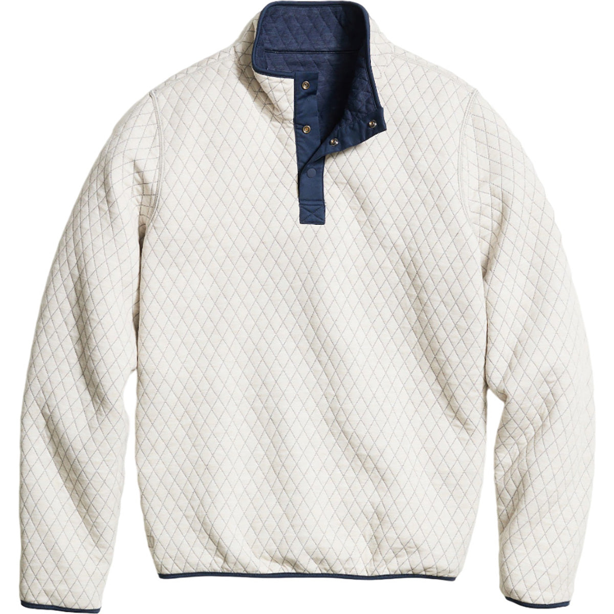 Marine Layer Men's Reversible Navy/Oat Corbet Pullover - Stay Warm in Style!