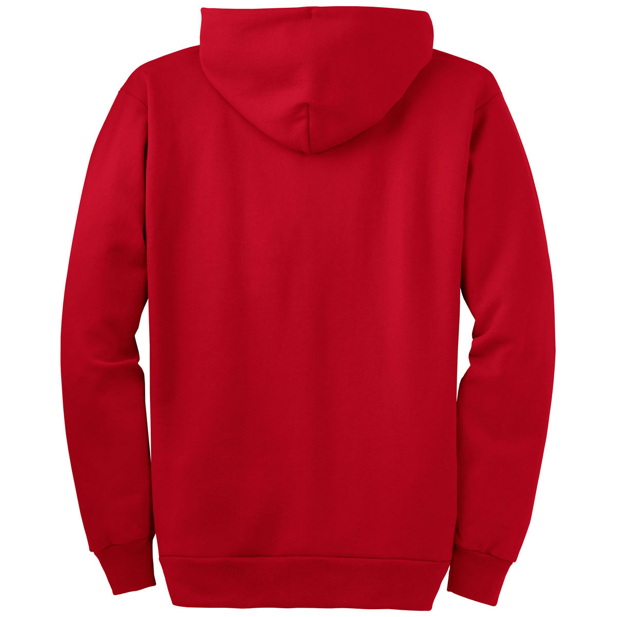 Port & Company Men's Stunning Red Essential Fleece Full-Zip Hooded Sweatshirt