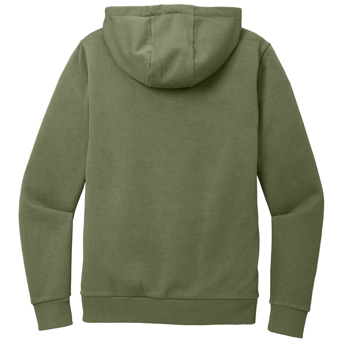District Men's Olive Drab Green Washed Fleece Hoodie - A Vintage Charmer