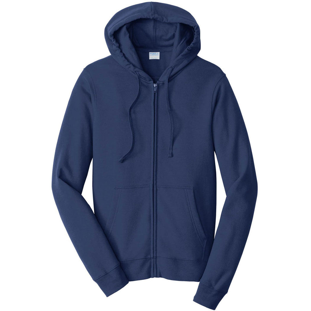 Port & Company Men's Navy Team Favorite Fleece Full-Zip Hoodie - The Ultimate Cold-Weather Essential