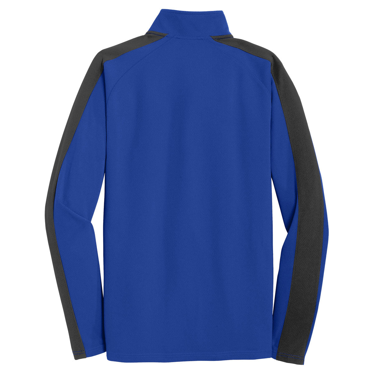 Sport-Tek Men's Royal/Black Sport-Wick Textured Colorblock 1/4-Zip Pullover - A Stylish Must-Have!
