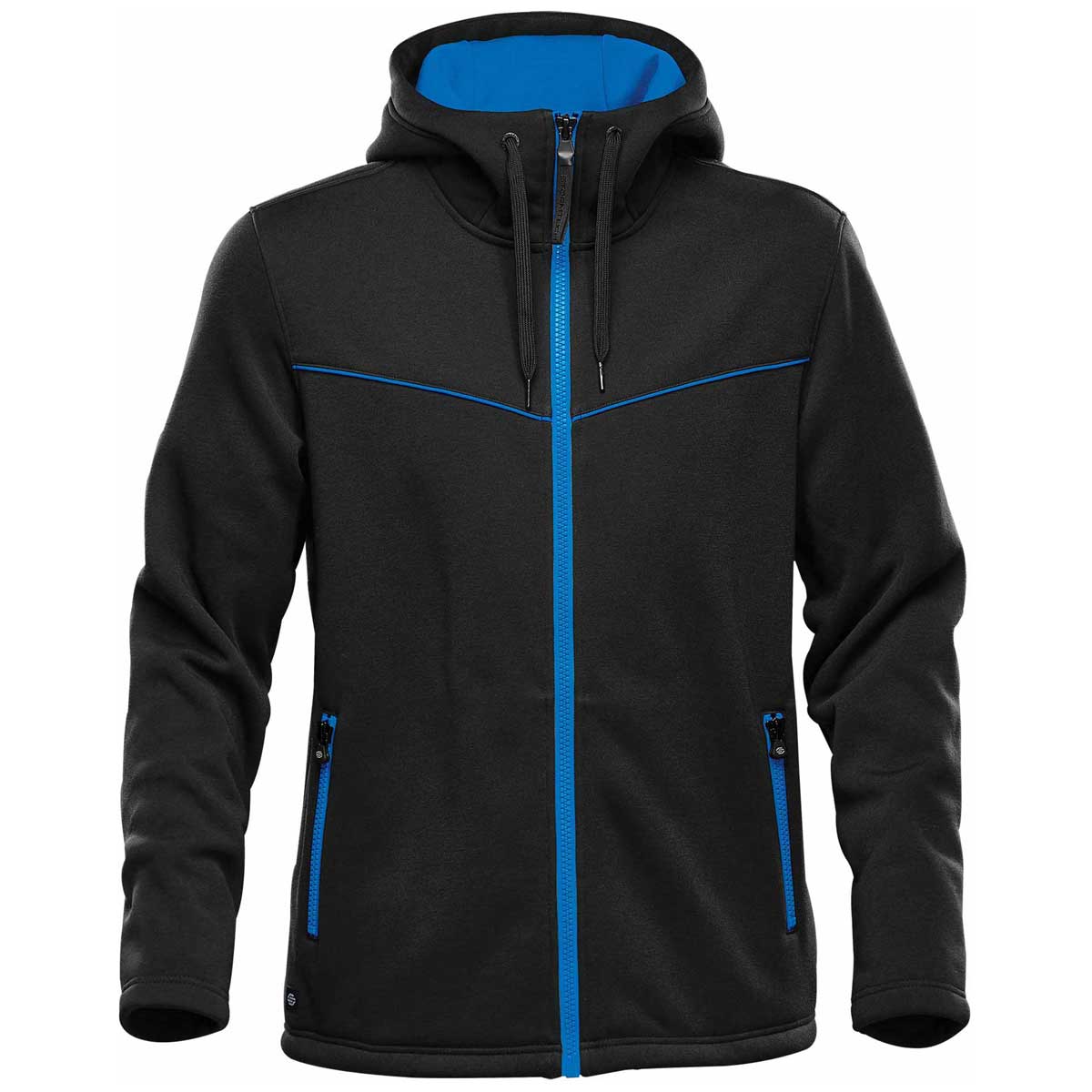 Stormtech Men's Stylish Black/Azure Blue Logan Performance Hoody