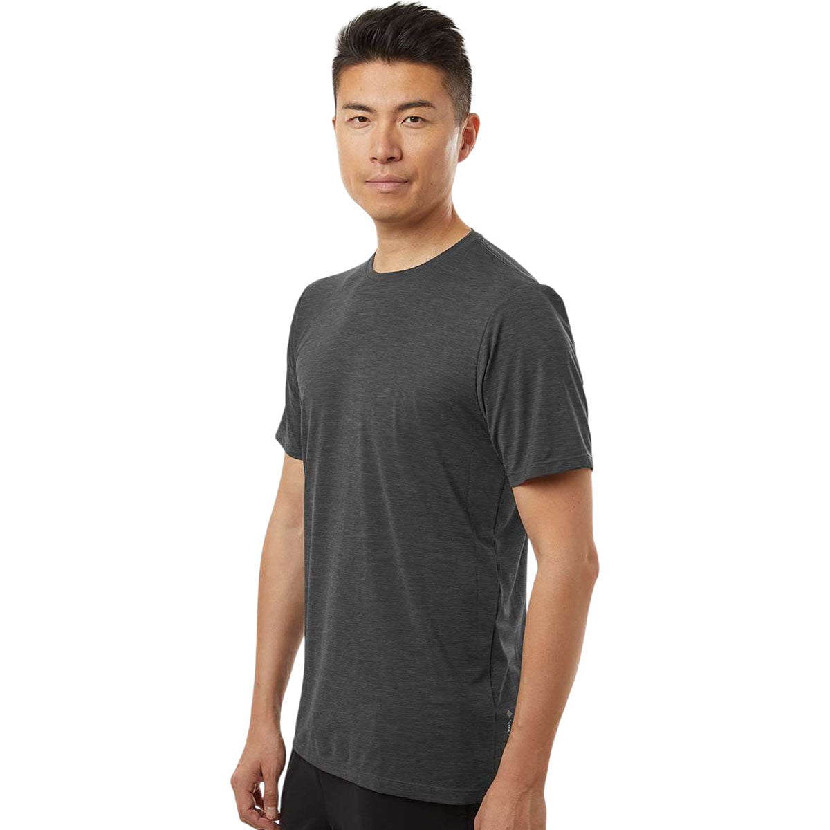 ANETIK Men's Charcoal Heathered Low Pro Tech T-Shirt - Ideal for Active Men