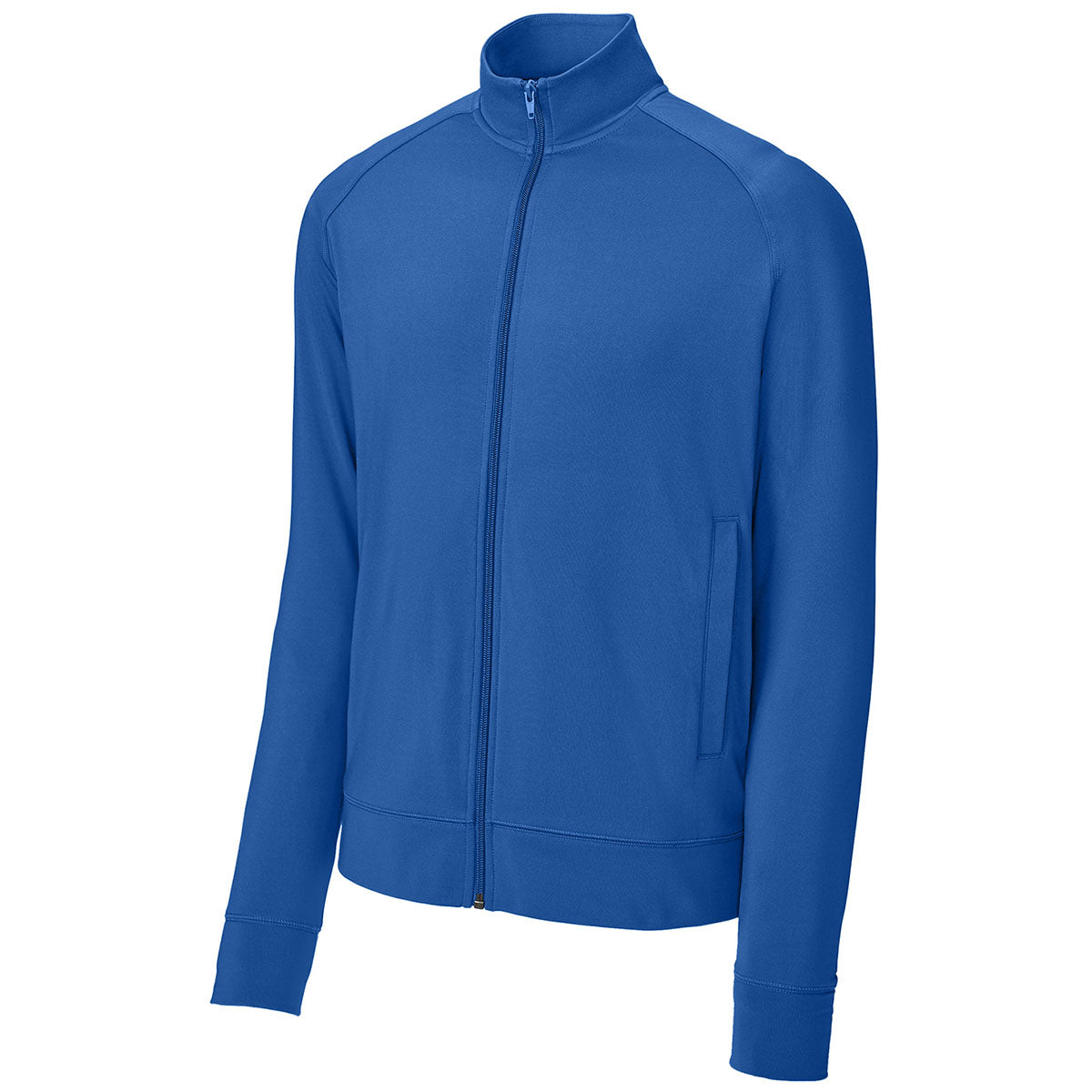Sport-Tek Men's True Royal Sport-Wick Stretch Full-Zip Cadet Jacket - Ideal for Active Men