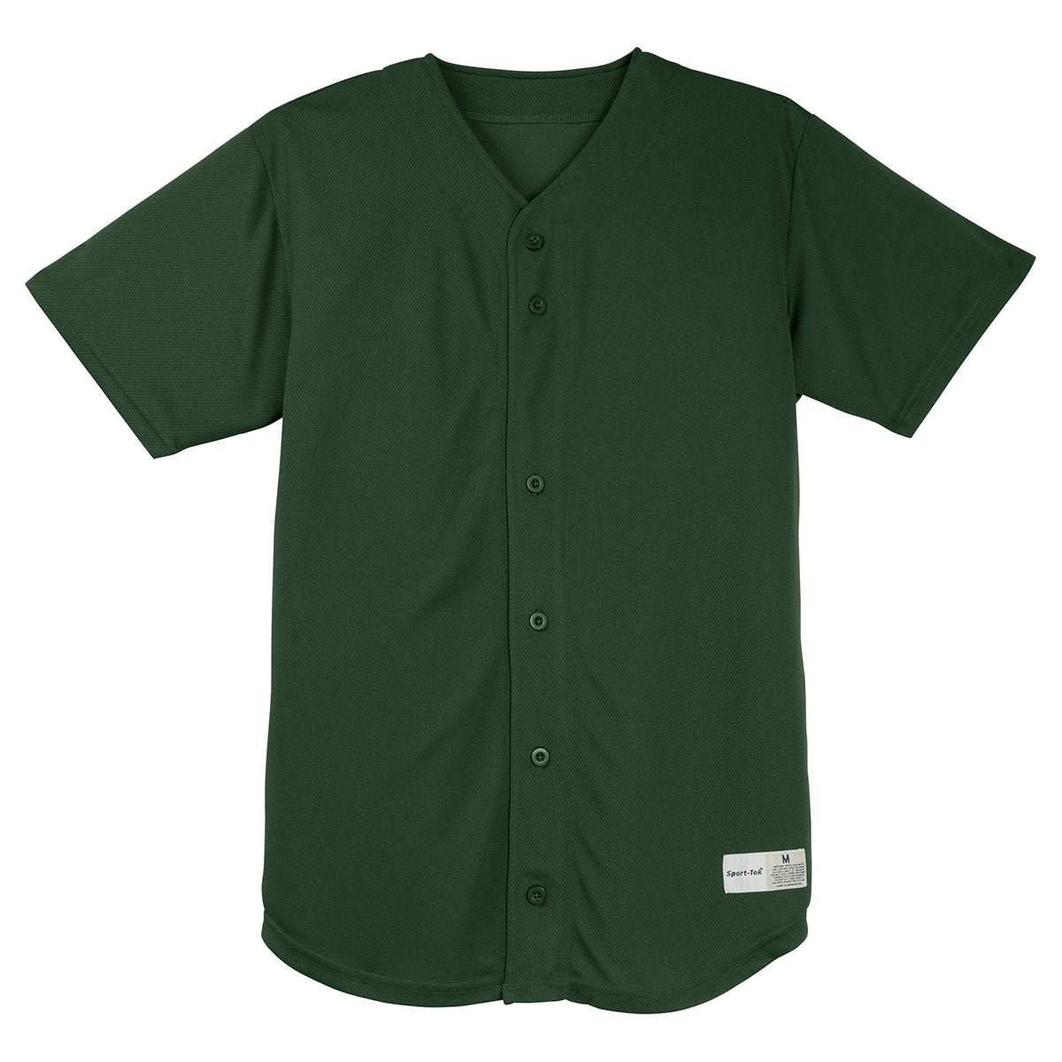 Sport-Tek Men's Stunning Forest Green PosiCharge Tough Mesh Full-Button Jersey - Grab Yours Now!