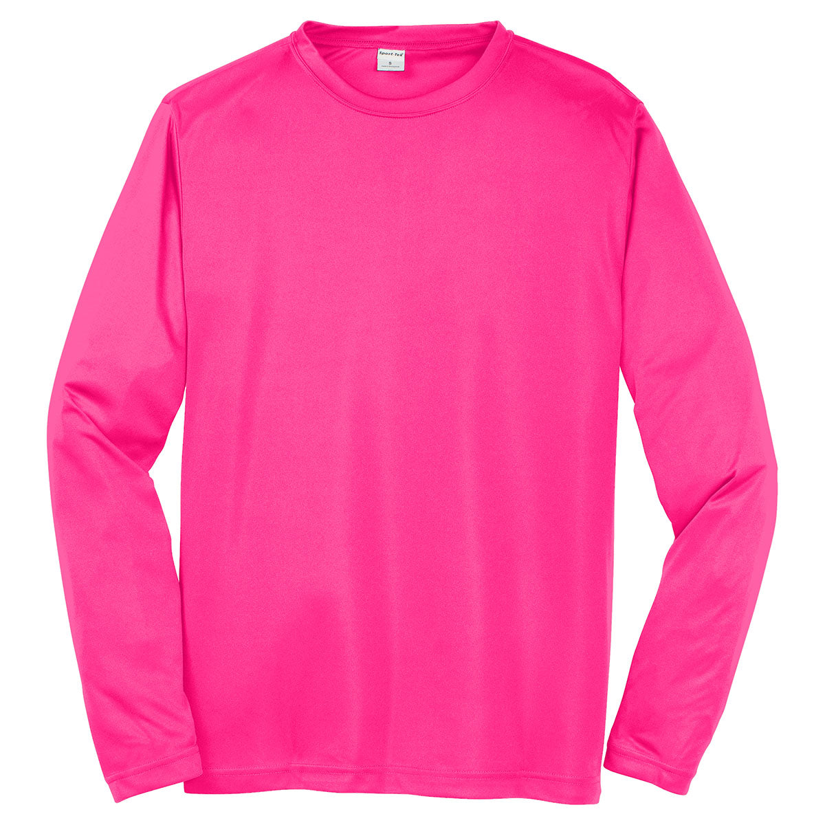 Sport-Tek Men's Stunning Neon Pink Long Sleeve PosiCharge Competitor Tee - A Must-Have!