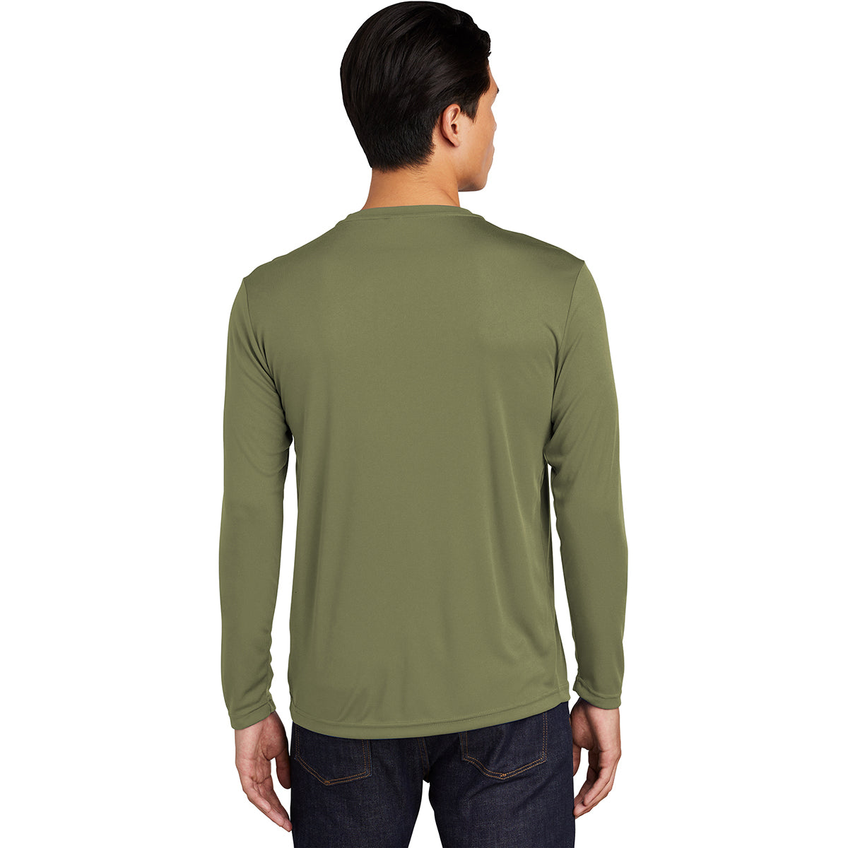 Sport-Tek Men's Olive Drab Green Long Sleeve PosiCharge Competitor Tee - Brand-Enhancing Essential